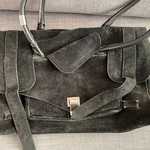 Proenza Schouler PS1 Keep All in black suede